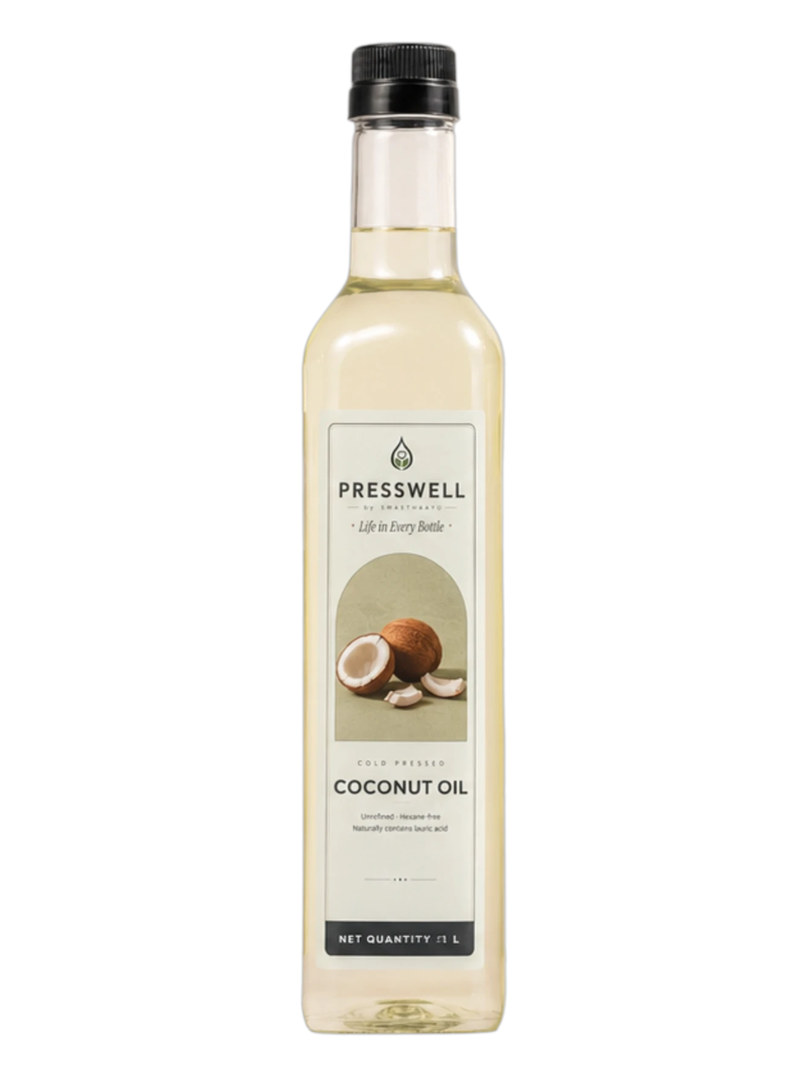 PRESSWELL cold-pressed coconut oil, 1 litre bottle